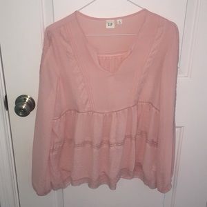 GAP light pink blouse